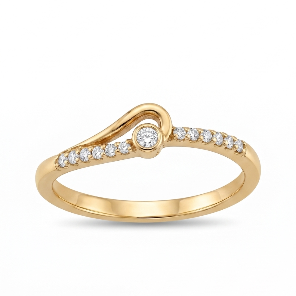 Modern Diamond Twist Ring