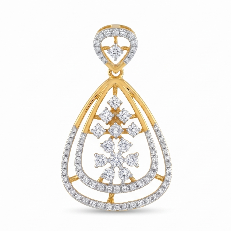 Floral Diamond Pendant