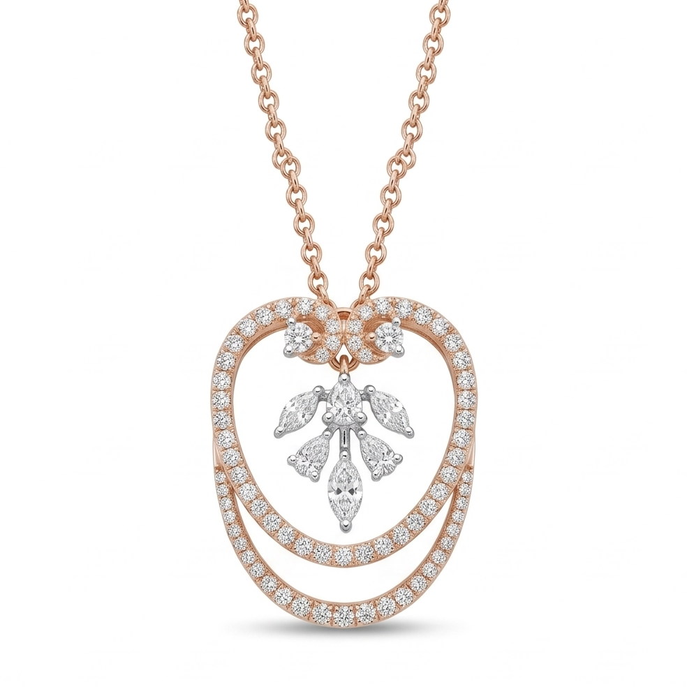 Marquise Diamond Frame Pendant
