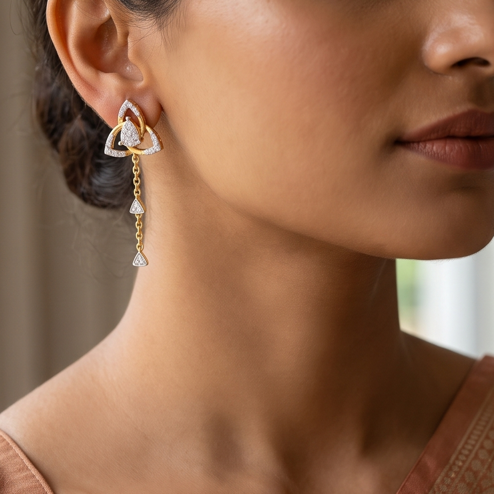 Trinity Drop Earring
