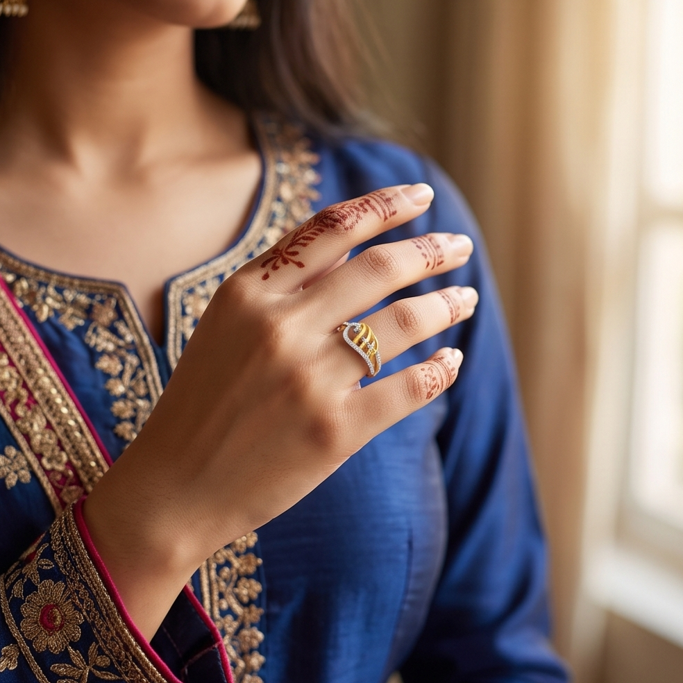 Curated Elegance Diamond Gold Ring