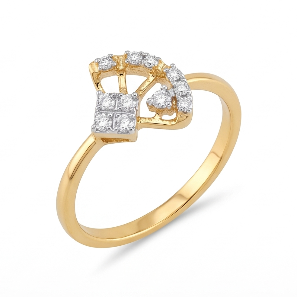 Geometric Diamond Ring
