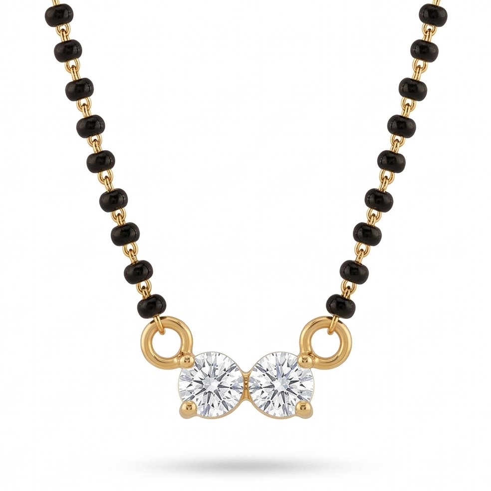 The Dual Spark Solitaire Mangalsutra