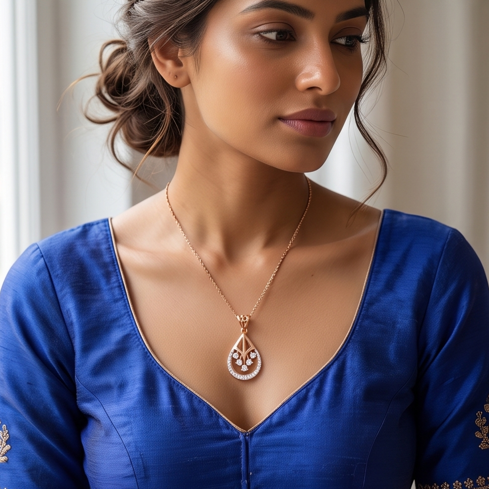 Teardrop Diamond Pendant