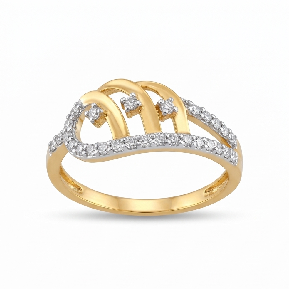 Curated Elegance Diamond Gold Ring