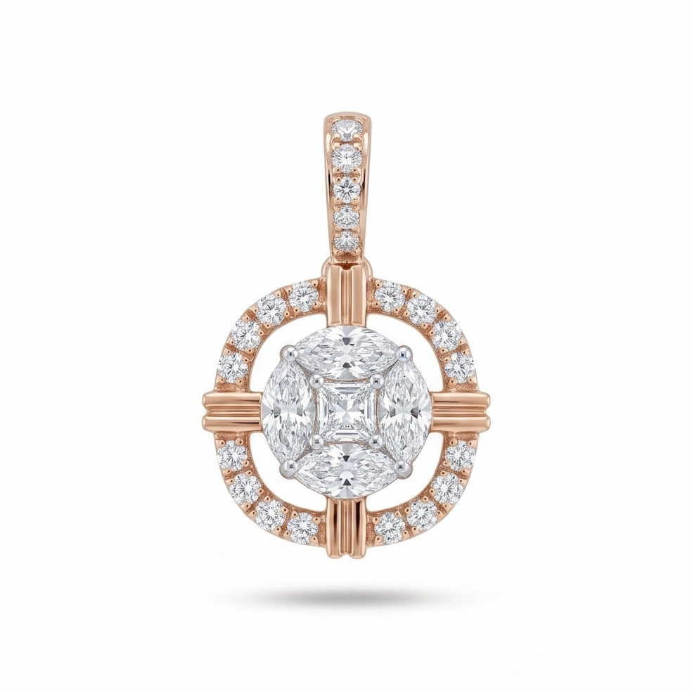 Diamond Halo Pendant
