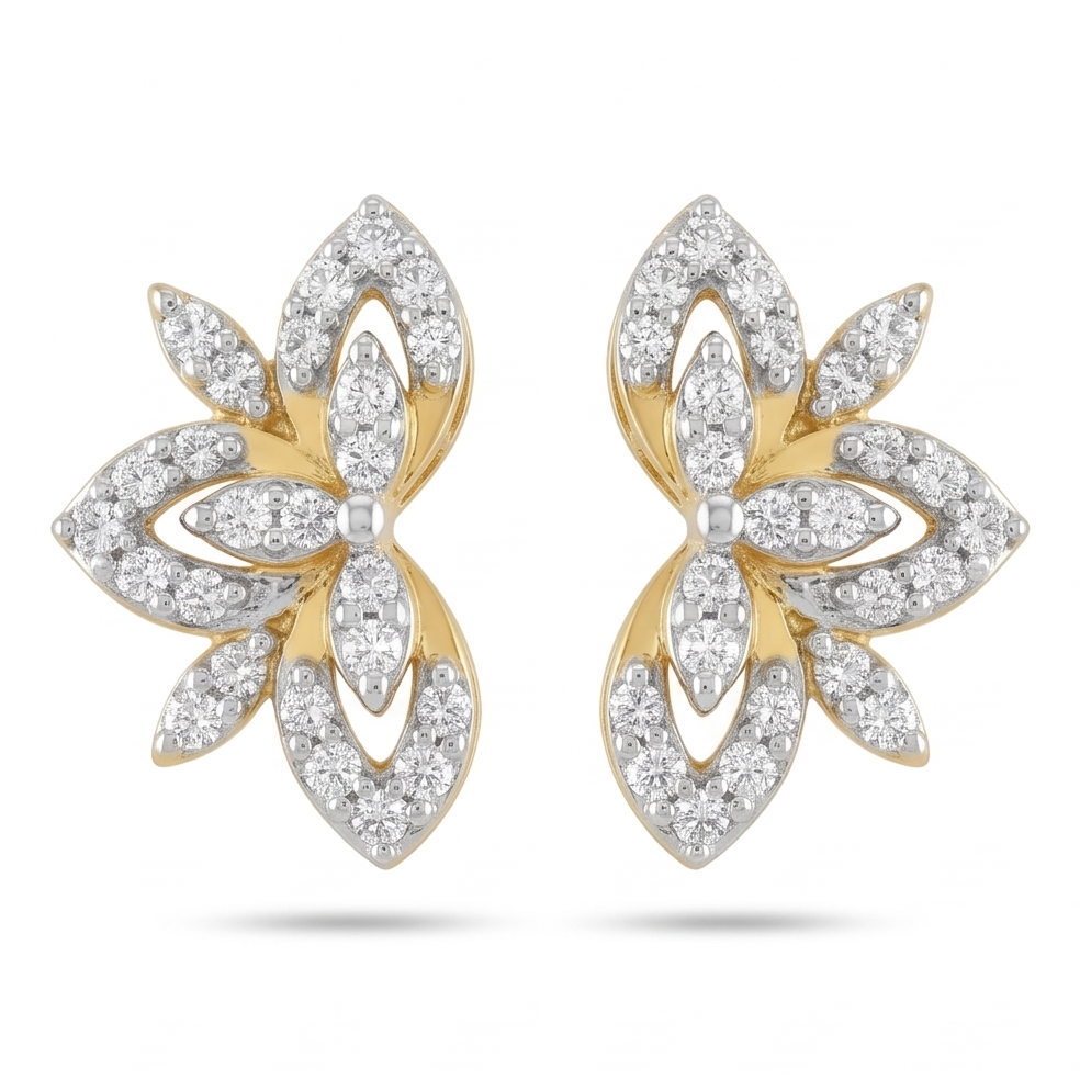 Diamond Petal Earring