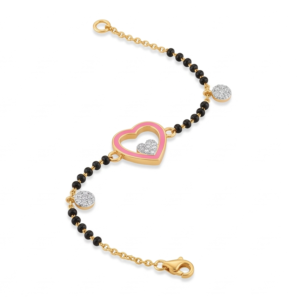 Charming Pink Heart Bracelet