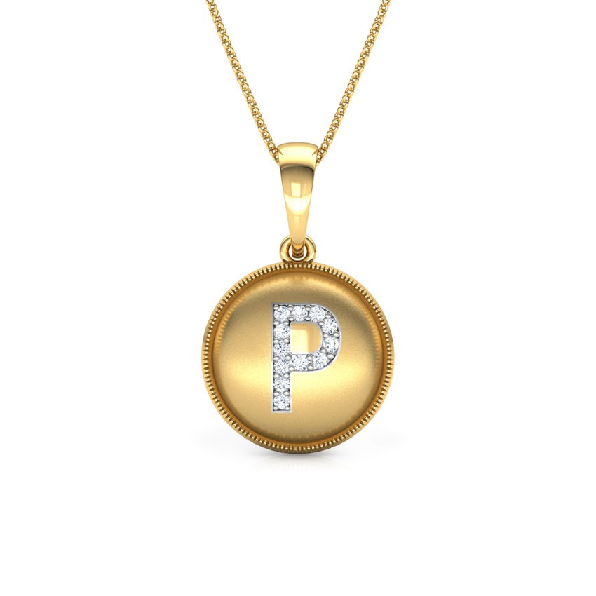 Alphabet P Diamond Pendant