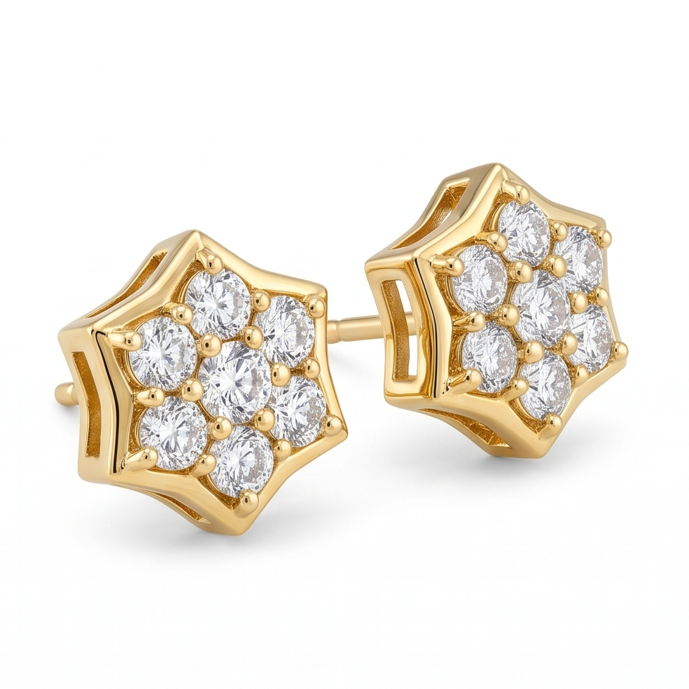 Starburst Cluster Diamond Studs