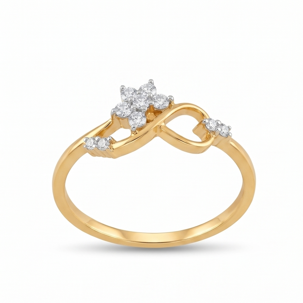 Floral Infinity Diamond Ring