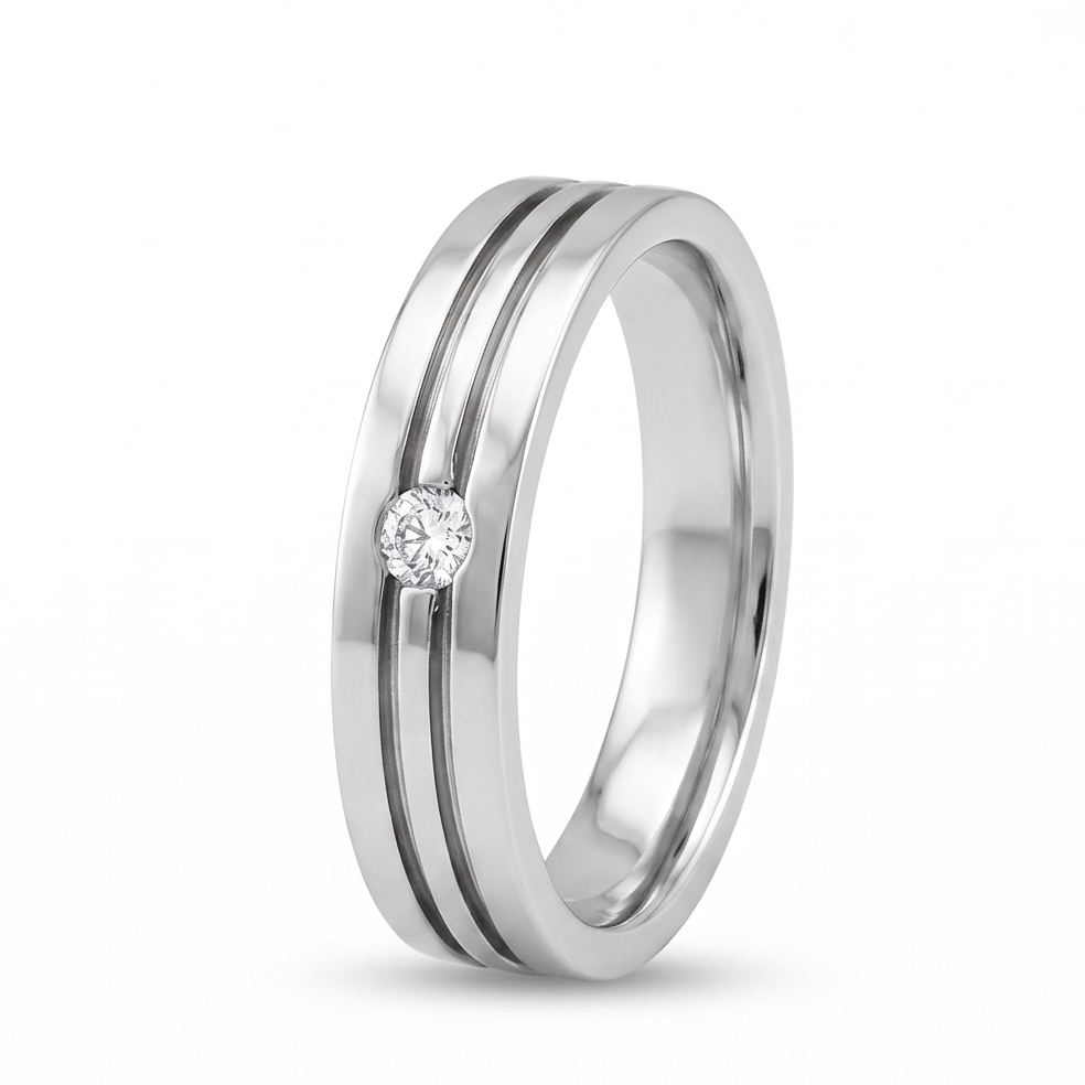 Elegant Diamond Platinum Band