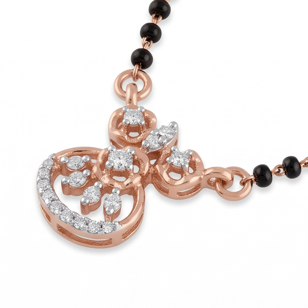 Floral Harmony Diamond Mangalsutra