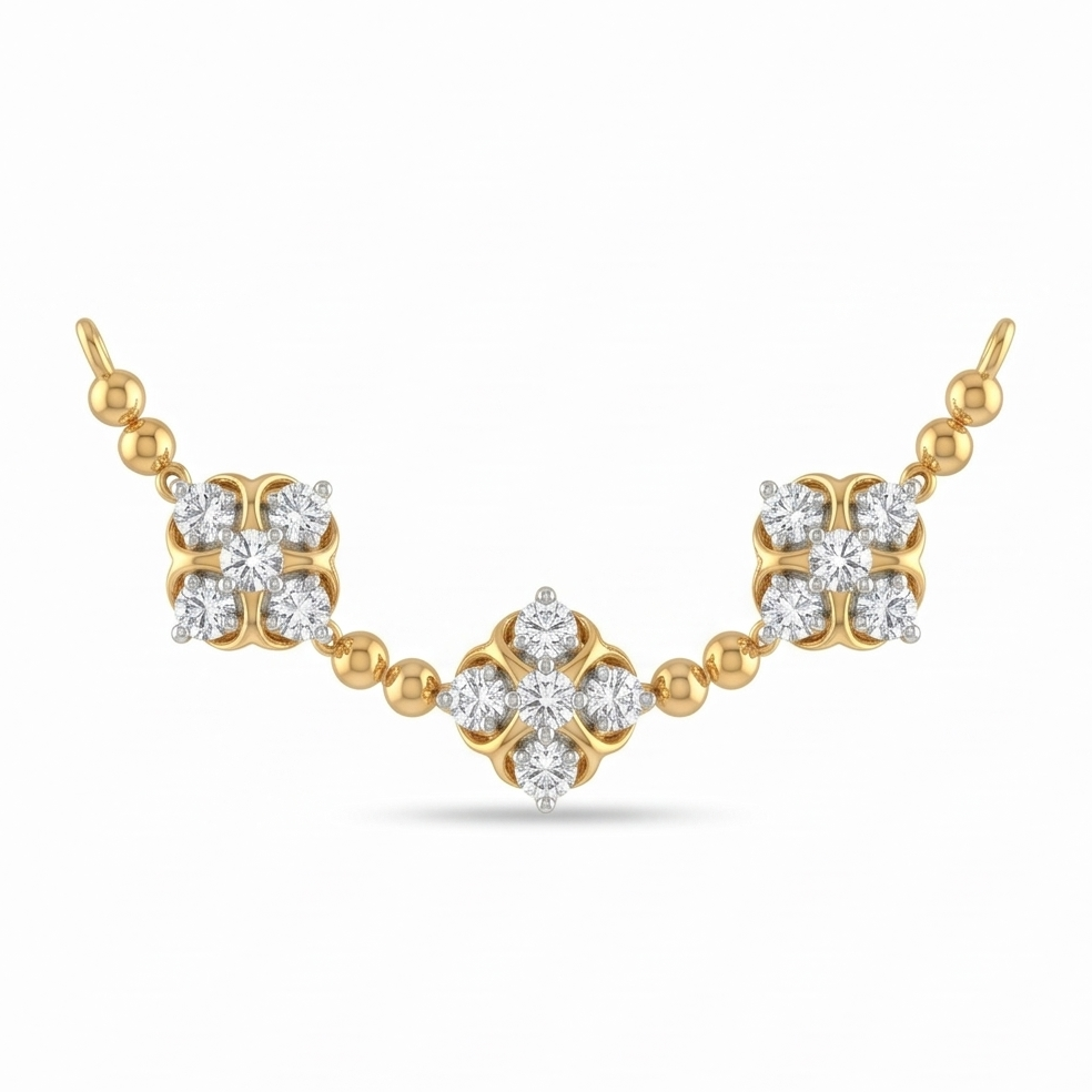 Floral Bloom Mangalsutra Pendant