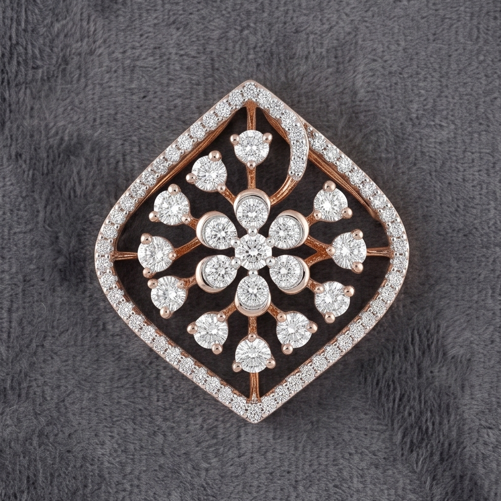 Snowflake Diamond Pendant