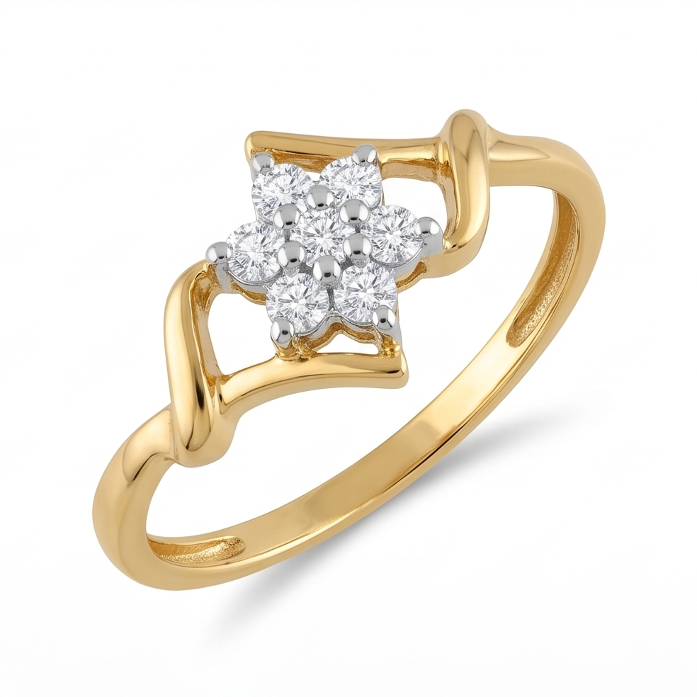 Petal Cluster Diamond Ring