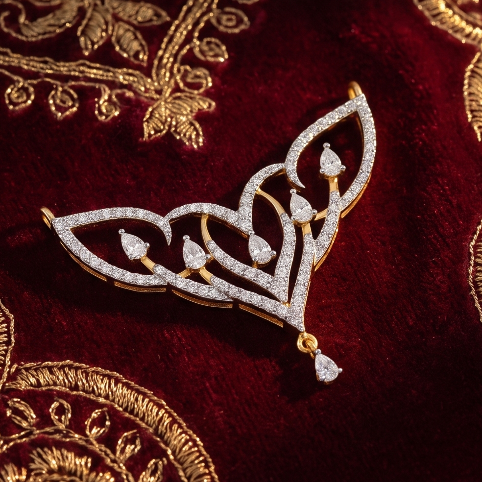 Floral Radiance Mangalsutra Pendant