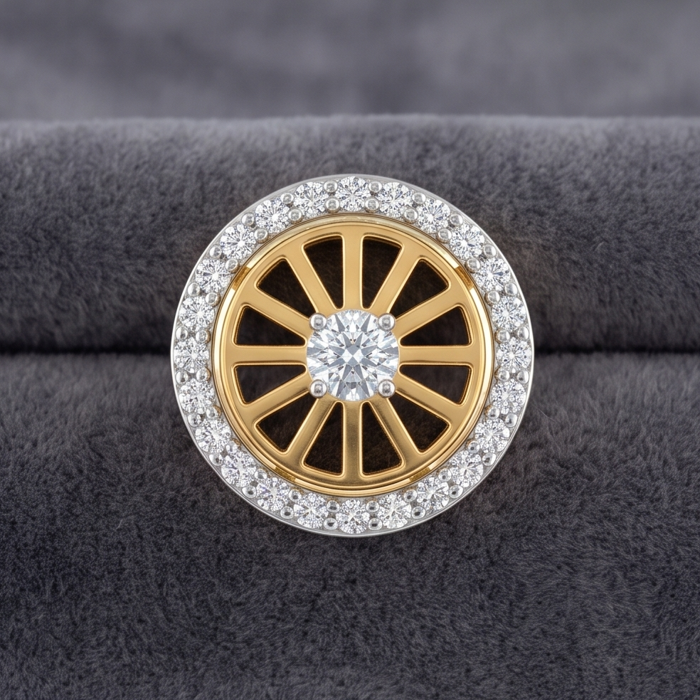 The Imperial Wheel Diamond Studs