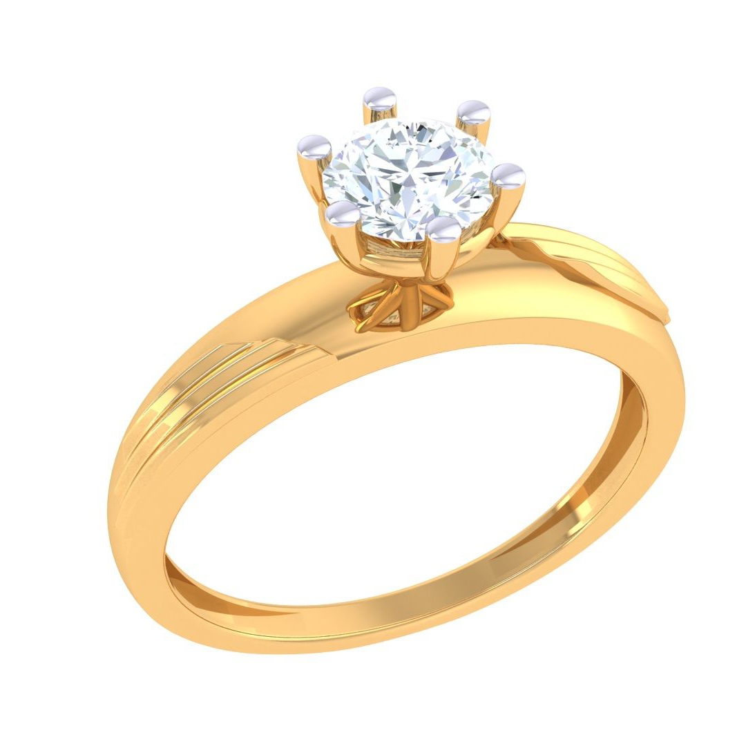 Sculptural solitaire Ring