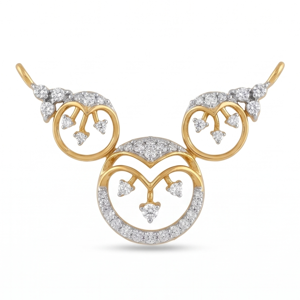 Celestial Trio Mangalsutra Pendant