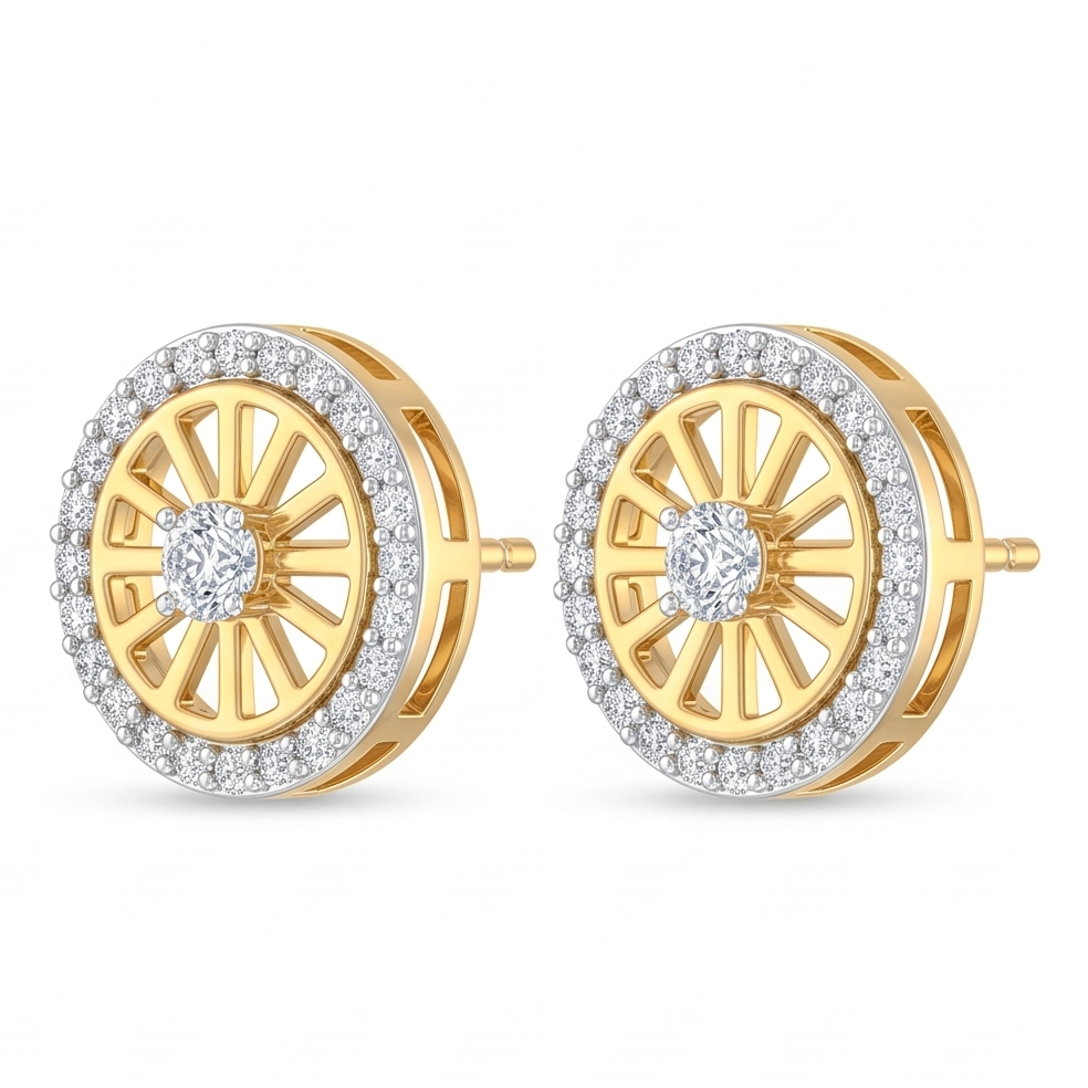 The Imperial Wheel Diamond Studs