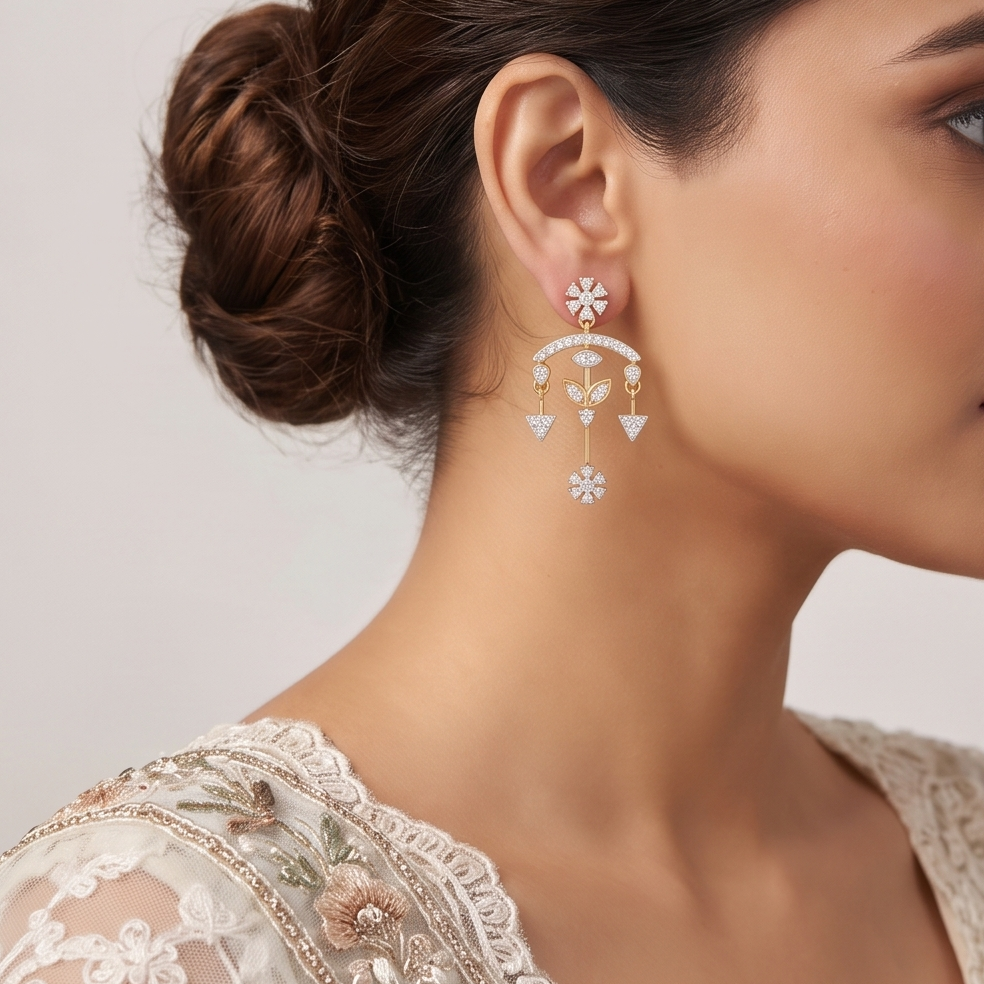 Architectural Drop Earring