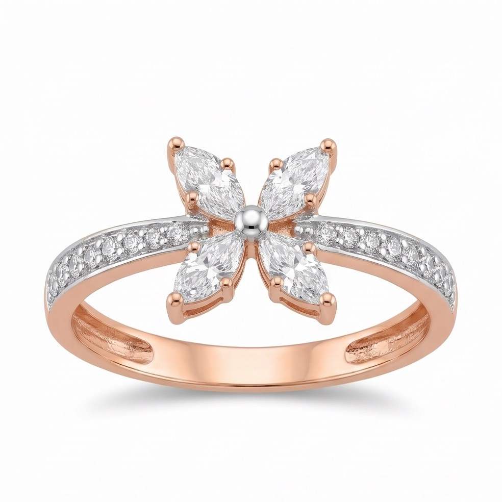 Marquise Floral Diamond Ring