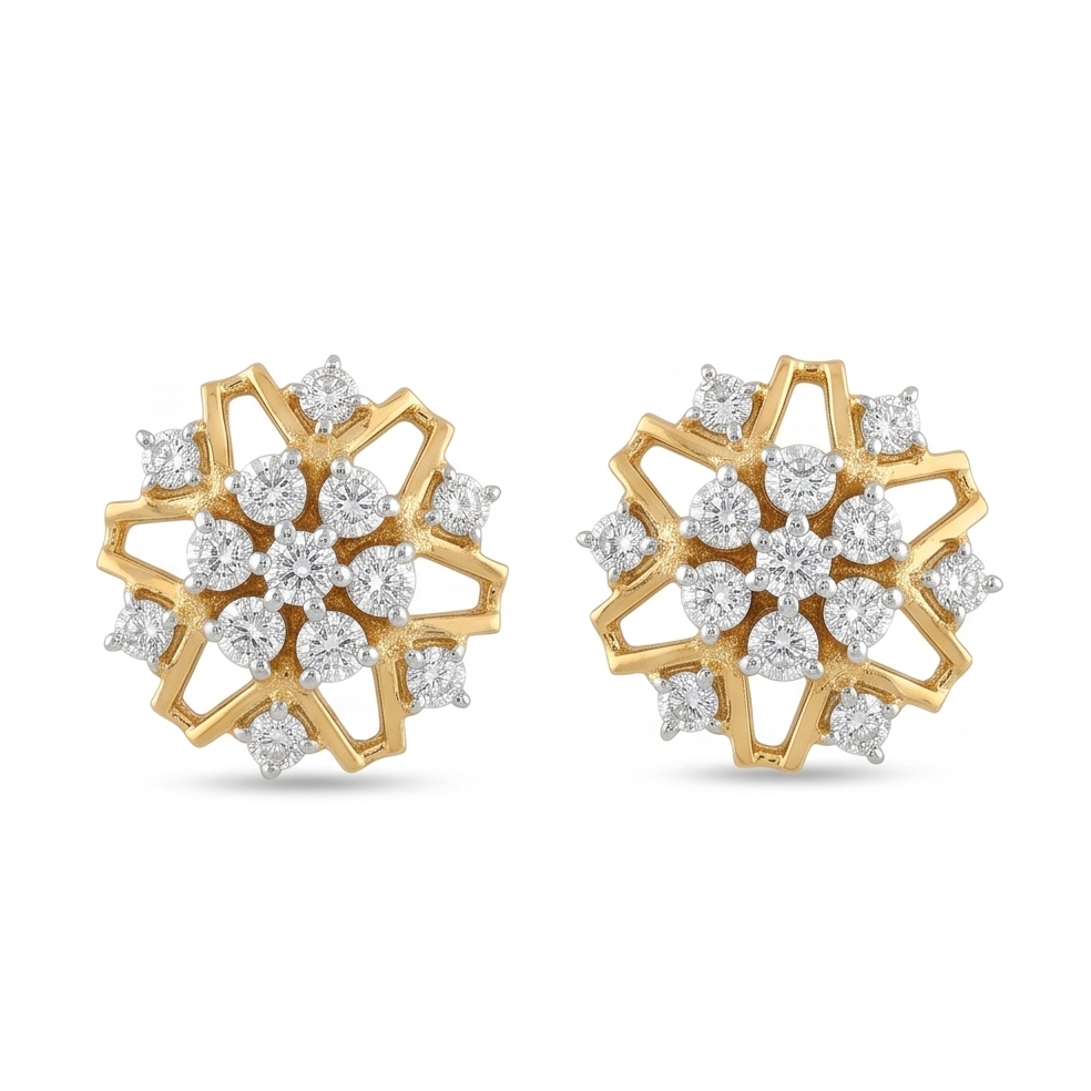 Star-Cluster Diamond Earring