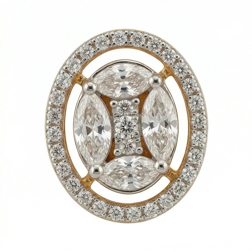 Marquise Cluster Diamond Studs