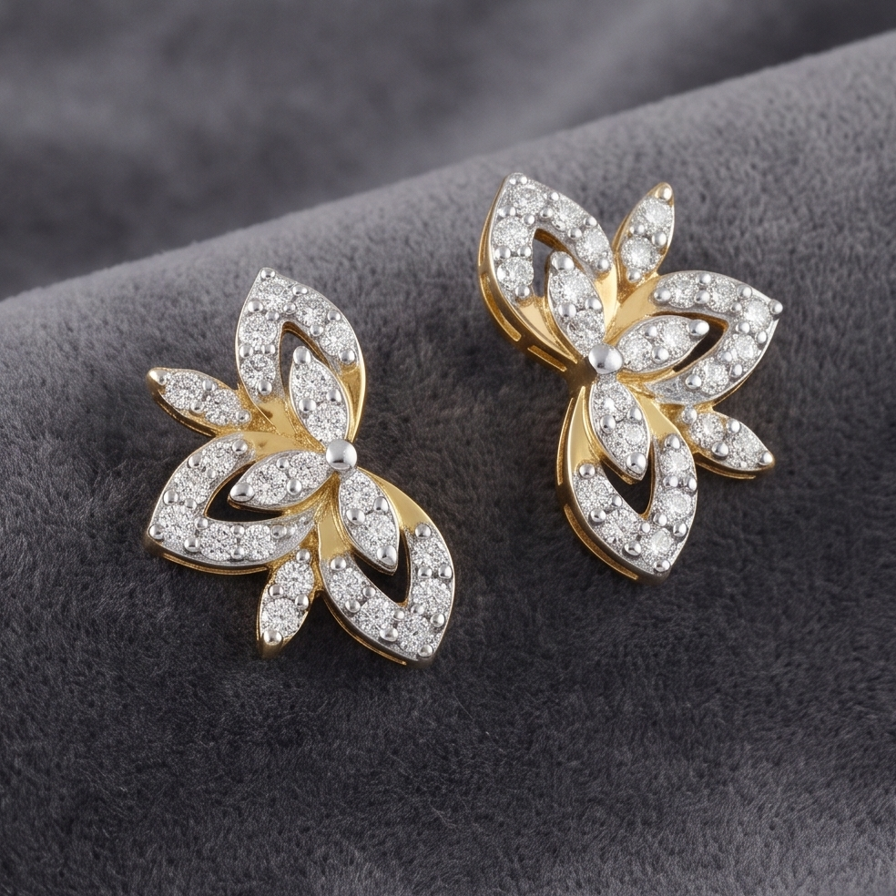 Diamond Petal Earring