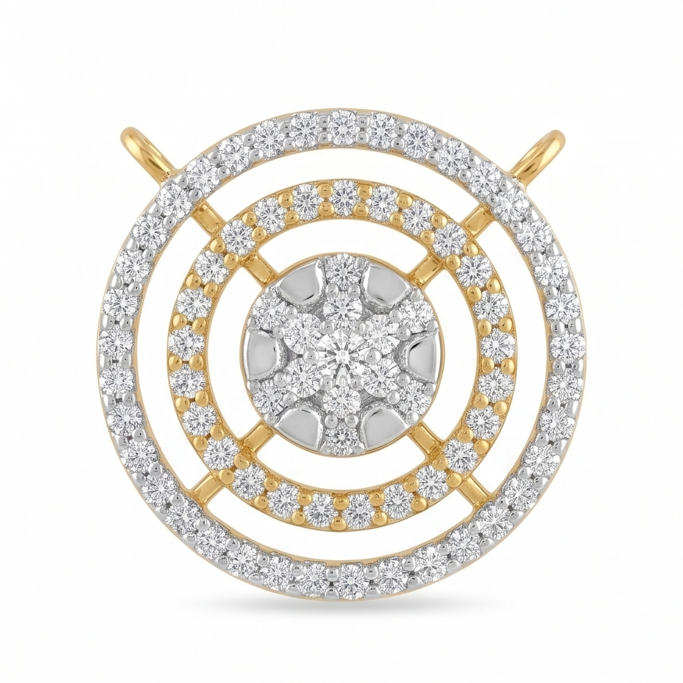 Circular Brilliance Mangalsutra Pendant