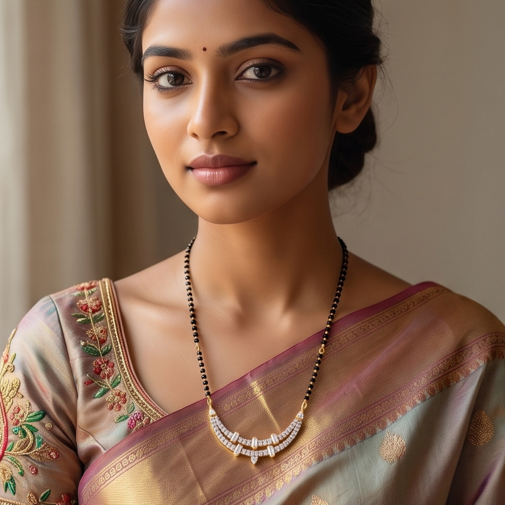 Crescent Radiance Mangalsutra