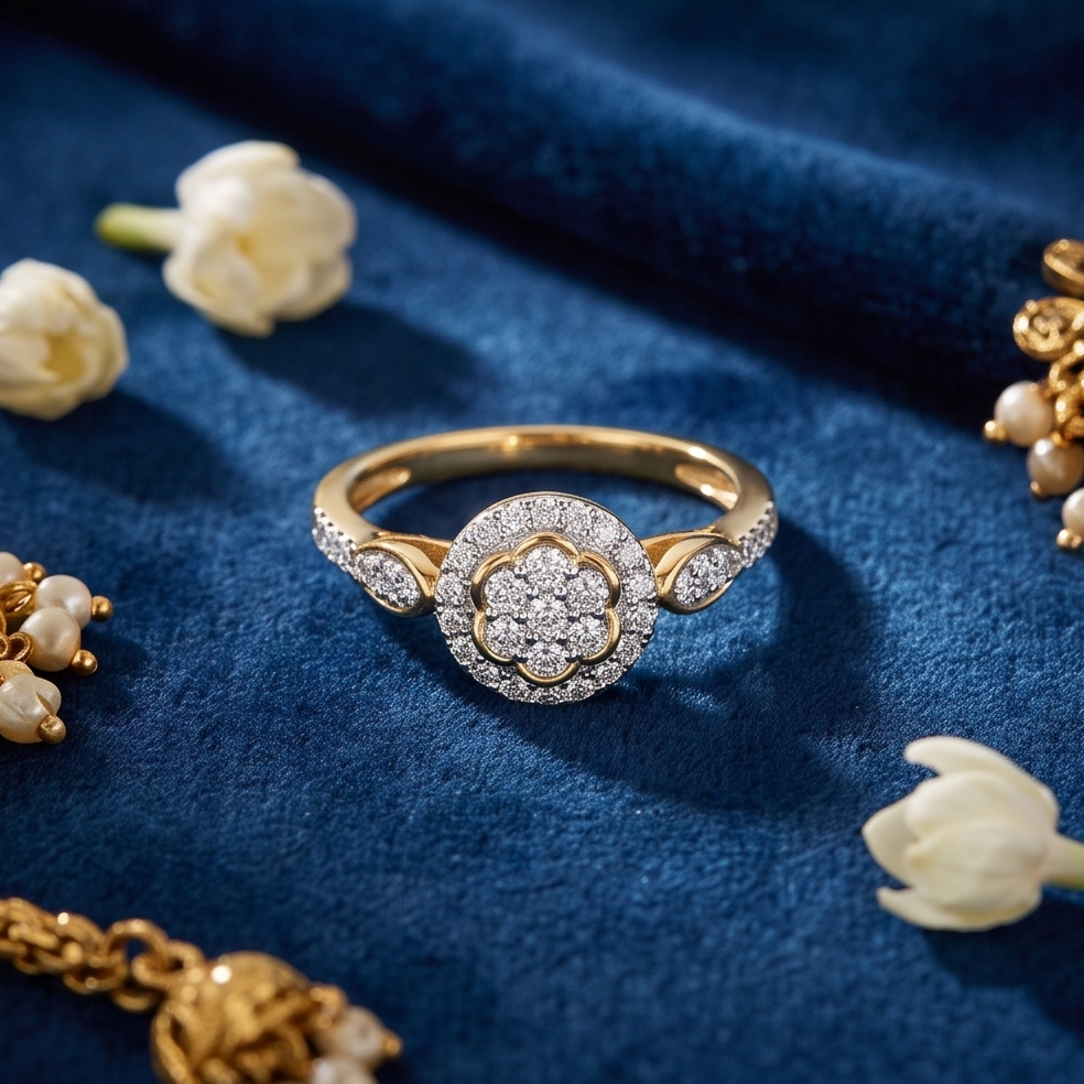 Petal Bloom Diamond Cluster Ring