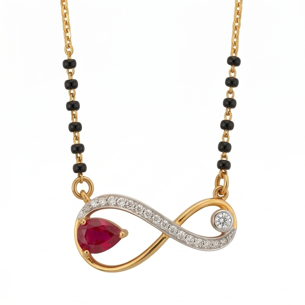 Ruby & Diamond Mangalsutra
