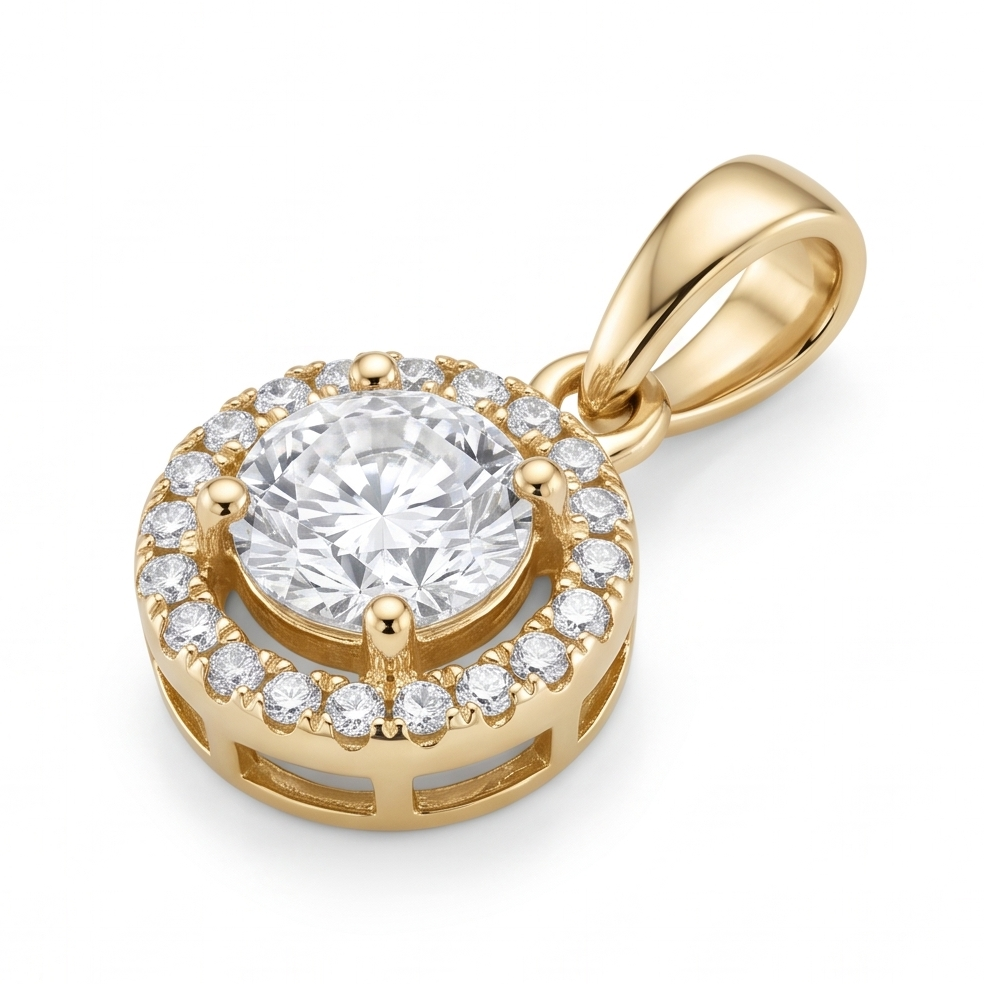 Classic Halo Diamond Pendant