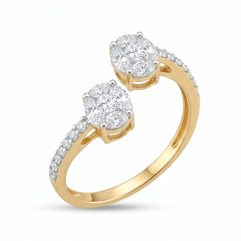 Dual Bloom Cluster Open Ring