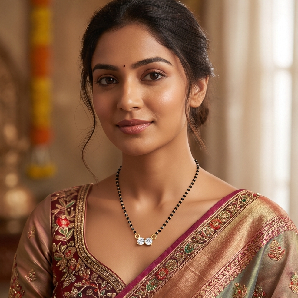 The Dual Spark Solitaire Mangalsutra