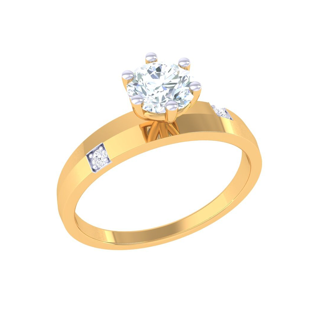 Modernist Guardian Diamond Ring