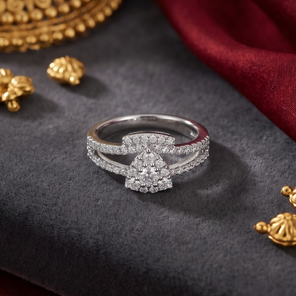 Split-Shank Diamond Ring