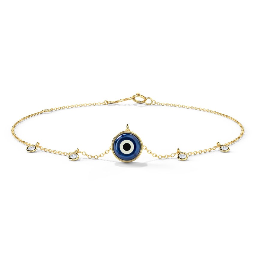 DewDrops Evil Eye Gemstone Braclet