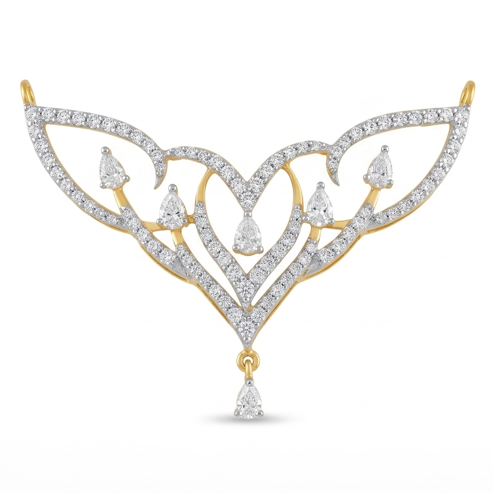 Floral Radiance Mangalsutra Pendant