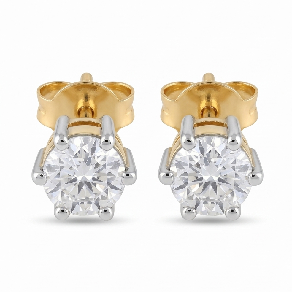 Classic Solitaire Diamond Studs